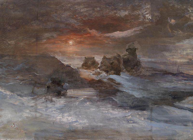 Julius Payer Hunting Bear on Franz Josef Land France oil painting art